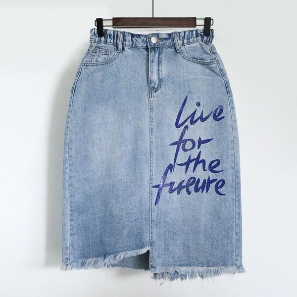 denim skirt female korean letter print large size brand casual jeans fashion plus skirts, Black
denim skirt female korean letter print large size brand casual jeans fashion plus skirts, Black