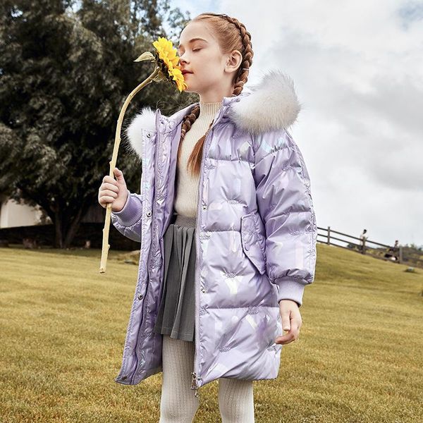 down coat winter girls jacket thick hooded girl mid-length big fur collar snow warm waterproof cotton white pink, Blue;gray
down coat winter girls jacket thick hooded girl mid-length big fur collar snow warm waterproof cotton white pink, Blue;gray
