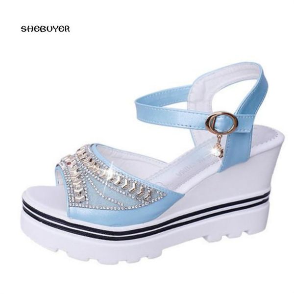 Summer Women High Heels Platform Wedges Sandals Shoes Ladies Elegant Giltter Rhinestone Fashion Woman Buckle, Black
Summer Women High Heels Platform Wedges Sandals Shoes Ladies Elegant Giltter Rhinestone Fashion Woman Buckle, Black