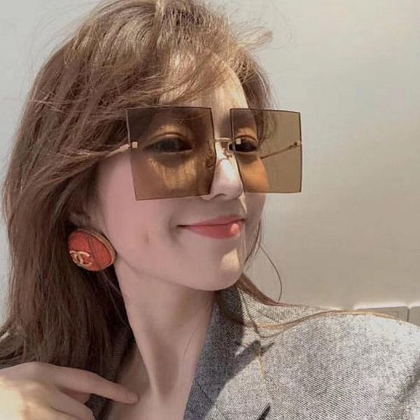 sunglasses fashion oversized women square ocean lenses retro frameless gafas de sol mujer, White;black
sunglasses fashion oversized women square ocean lenses retro frameless gafas de sol mujer, White;black