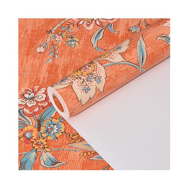 wallpapers 53*950cm orange red non woven wallpaper 3d floral wall sticker home bedroom living room girls decor roll papers
wallpapers 53*950cm orange red non woven wallpaper 3d floral wall sticker home bedroom living room girls decor roll papers