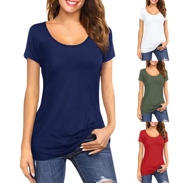 women's blouses & shirts women casual solid short sleeves o-neck loose shirt blouse bloezen vrouwen blusas ropa de verano mujer 2021, White
women's blouses & shirts women casual solid short sleeves o-neck loose shirt blouse bloezen vrouwen blusas ropa de verano mujer 2021, White