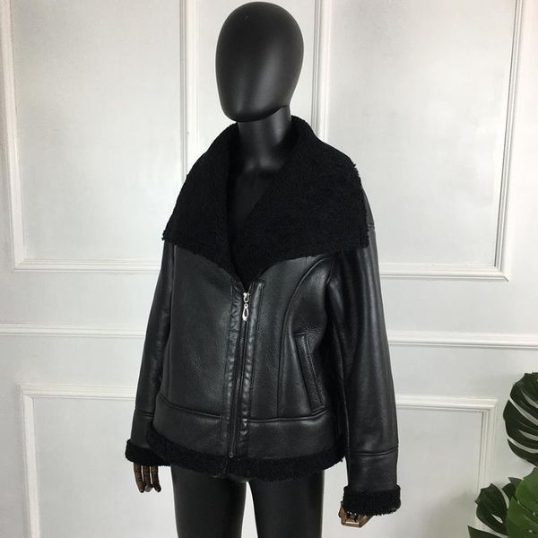 women's fur & faux cnegovik sheepskin coat women winter real genuine sheep jackets 2021 warm fashion leather jacket big lapel, Black
women's fur & faux cnegovik sheepskin coat women winter real genuine sheep jackets 2021 warm fashion leather jacket big lapel, Black