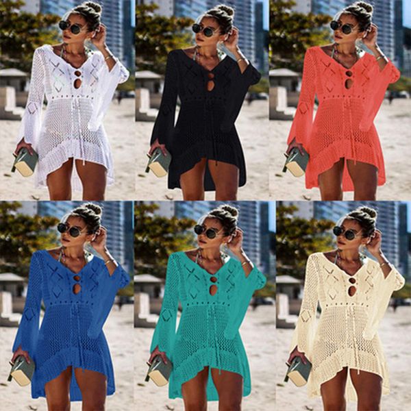 2019 Women Swimwear Knitting Cover Up Beach Wear Loose Casual Dresses 6 Colors Summer Dress Bikinis, Green
2019 Women Swimwear Knitting Cover Up Beach Wear Loose Casual Dresses 6 Colors Summer Dress Bikinis, Green