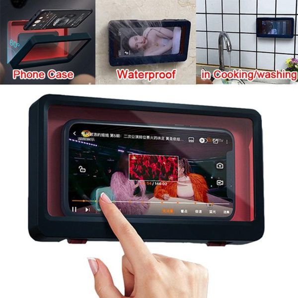 universal waterproof phone case holder wall mounted water proof box mobile stand bathroom toilet storage pouch cell mounts & holders
universal waterproof phone case holder wall mounted water proof box mobile stand bathroom toilet storage pouch cell mounts & holders