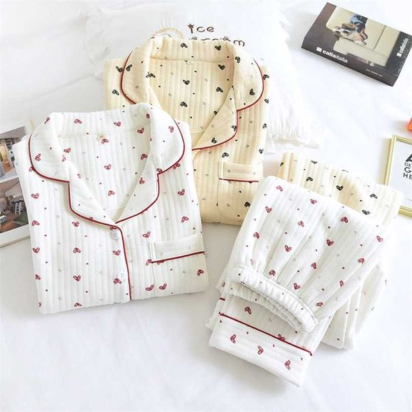 autumn winter cute pajamas set sleepwear thicken warm cotton female long sleeve trousers pijama suit pyjama female loungewear 211111, Black;red
autumn winter cute pajamas set sleepwear thicken warm cotton female long sleeve trousers pijama suit pyjama female loungewear 211111, Black;red