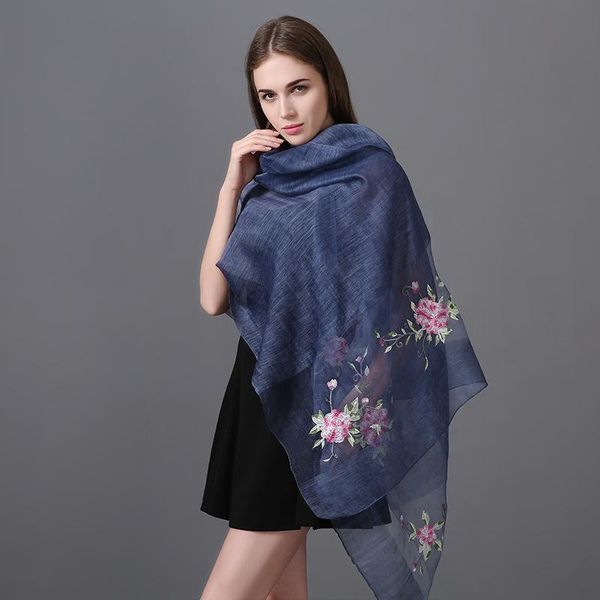 scarves 2021 silkworm silk wool scarf female autumn winter hand embroidery women shawls fashion elegant lady wraps, Blue;gray
scarves 2021 silkworm silk wool scarf female autumn winter hand embroidery women shawls fashion elegant lady wraps, Blue;gray