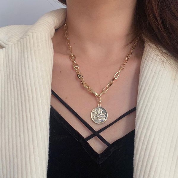 chains huge bud punk gold portrait coin pendant necklace for women chunky thick chain choker necklaces fashion party gothtic jewelry, Silver
chains huge bud punk gold portrait coin pendant necklace for women chunky thick chain choker necklaces fashion party gothtic jewelry, Silver