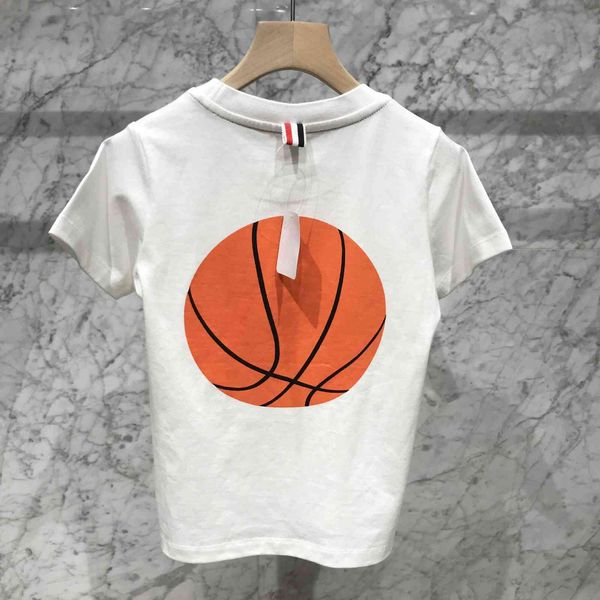 high version children's clothing style basketball cotton boys' and girls' printed round neck short sleeve, White
high version children's clothing style basketball cotton boys' and girls' printed round neck short sleeve, White