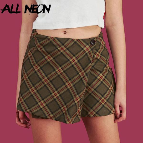 allneon vintage plaid a-line mini skirts one button high waist short for women chic e-girl style bottoms streetwear 2021, Black
allneon vintage plaid a-line mini skirts one button high waist short for women chic e-girl style bottoms streetwear 2021, Black