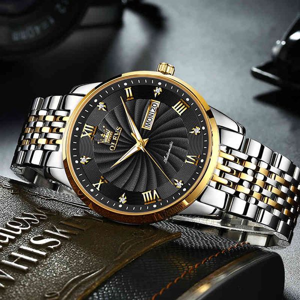olevs men mechanical watches luxury rvs waterproof automatic 2021 business jurk self winding clock reloj, Slivery;brown
olevs men mechanical watches luxury rvs waterproof automatic 2021 business jurk self winding clock reloj, Slivery;brown