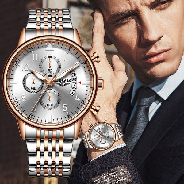 wristwatches 2021lige fashion watches mens waterproof luminous chronograph quartz men watch stainless steel sport, Slivery;brown
wristwatches 2021lige fashion watches mens waterproof luminous chronograph quartz men watch stainless steel sport, Slivery;brown