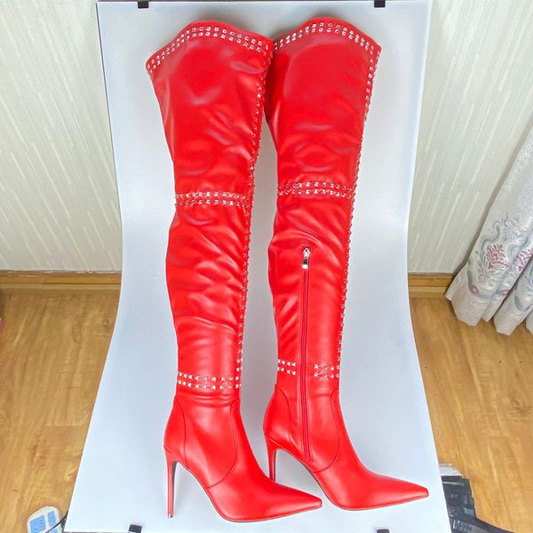 boots olomm handcrafted woman on her knee stiletto-studded stiletto pointed toe heels pretty red punk shoes female size 5-15 69dl, Black
boots olomm handcrafted woman on her knee stiletto-studded stiletto pointed toe heels pretty red punk shoes female size 5-15 69dl, Black