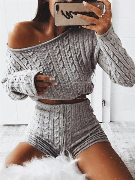 women's tracksuits knitted sweater two piece set women knit shorts suit elegant ladies loose tracksuit casual plain streetwear 2, Gray
women's tracksuits knitted sweater two piece set women knit shorts suit elegant ladies loose tracksuit casual plain streetwear 2, Gray