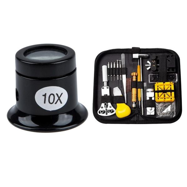 repair tools & kits 2 set watch kit: 1 eyes loupe 10x optical glass magnifier case back opener link remover
repair tools & kits 2 set watch kit: 1 eyes loupe 10x optical glass magnifier case back opener link remover