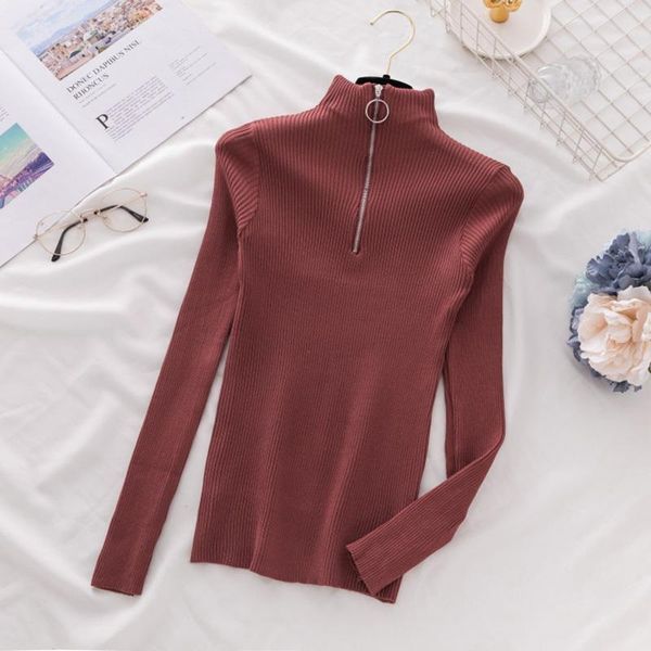 women's sweaters bonjean zipper turtleneck sweater for womens 2021 spring autumn and pullovers long sleeve slim knitted bj2414, White;black
women's sweaters bonjean zipper turtleneck sweater for womens 2021 spring autumn and pullovers long sleeve slim knitted bj2414, White;black