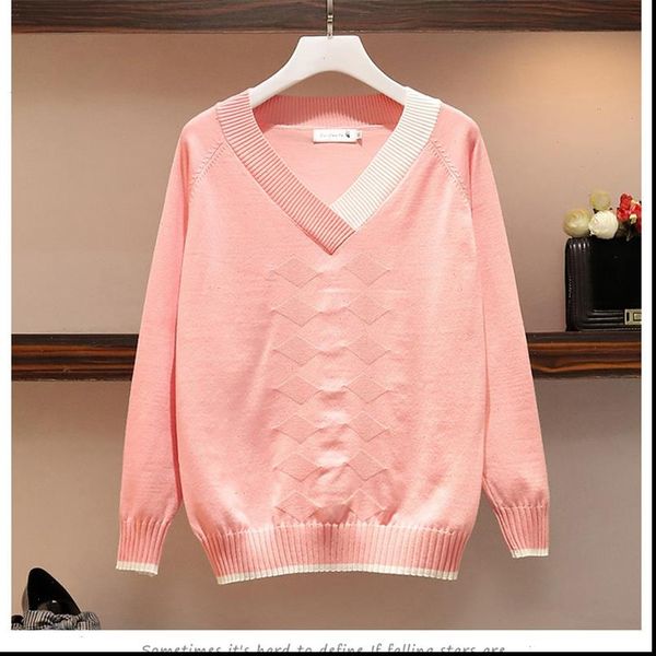 women sweater v neck autumn pullover sweaters loose casual pull female fall winter drop, White;black
women sweater v neck autumn pullover sweaters loose casual pull female fall winter drop, White;black