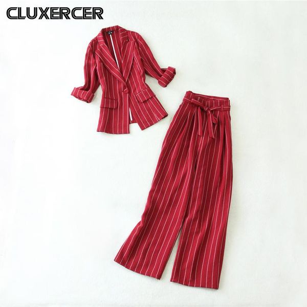 two piece dress work stripe pant suits office lady 2 sets 3/4 sleeve blazer jacket & wide leg pants suit for women set feminino, White
two piece dress work stripe pant suits office lady 2 sets 3/4 sleeve blazer jacket & wide leg pants suit for women set feminino, White