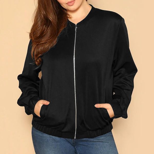 women's jackets fashion windbreaker jacket women summer coats long sleeve basic bomber thin female outwear#3, Black;brown
women's jackets fashion windbreaker jacket women summer coats long sleeve basic bomber thin female outwear#3, Black;brown