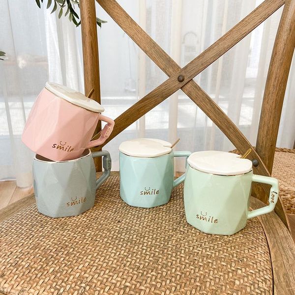 nordic creative rhombus ceramic cup with lid spoon home office simple water tea coffee mugs drinkware fashion gift
nordic creative rhombus ceramic cup with lid spoon home office simple water tea coffee mugs drinkware fashion gift