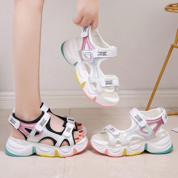 sandals summer women's 2021 thick-soled height-increasing shoes fashion casual sports, Black
sandals summer women's 2021 thick-soled height-increasing shoes fashion casual sports, Black