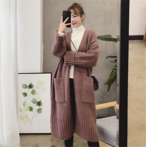 women's knits & tees xwomen coat 2021 autumn winter korean loose over knee lazy wind long knitted sweater thickened cardigan jacket for, White
women's knits & tees xwomen coat 2021 autumn winter korean loose over knee lazy wind long knitted sweater thickened cardigan jacket for, White