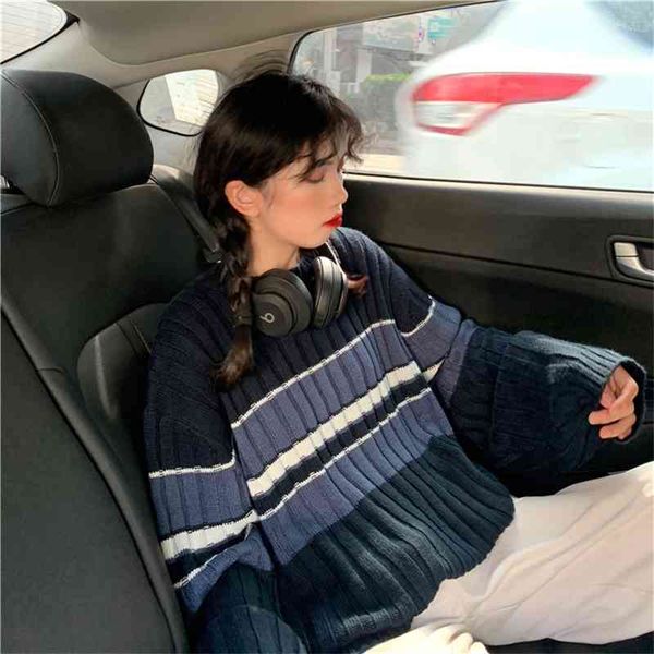women sweater pullover female knitting overszie sweaters long sleeve girls loose elegant knitted thick outerwear 210417, White;black
women sweater pullover female knitting overszie sweaters long sleeve girls loose elegant knitted thick outerwear 210417, White;black