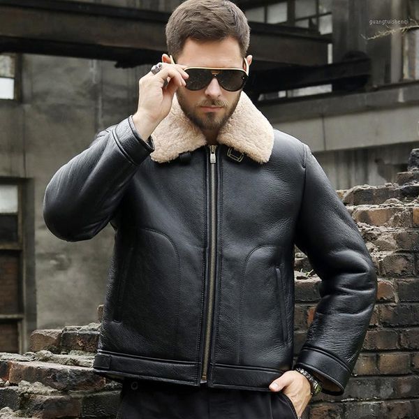 mens sheepskin shearling jacket short motorcycle black leather winter coats fur coat men's & faux
mens sheepskin shearling jacket short motorcycle black leather winter coats fur coat men's & faux