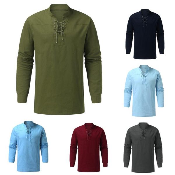 men's casual shirts fashion shirt retro solid color lace collar loose 2021 autumn chemise homme, White;black
men's casual shirts fashion shirt retro solid color lace collar loose 2021 autumn chemise homme, White;black