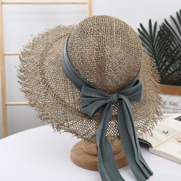 wide brim hats summer hat female korean version of the empty straw japanese bow star beach travel leisure sun, Blue;gray
wide brim hats summer hat female korean version of the empty straw japanese bow star beach travel leisure sun, Blue;gray
