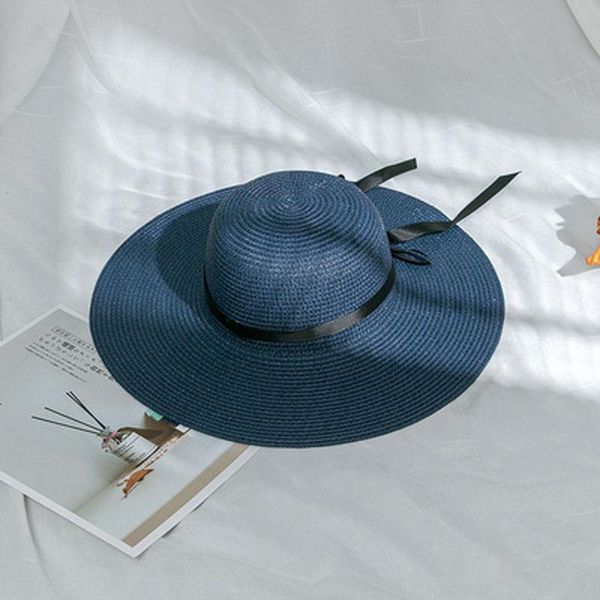 wide brim hats summer beach european-american style large-brimmed bow ribbon lady straw hat travel holiday foldable women's, Blue;gray
wide brim hats summer beach european-american style large-brimmed bow ribbon lady straw hat travel holiday foldable women's, Blue;gray