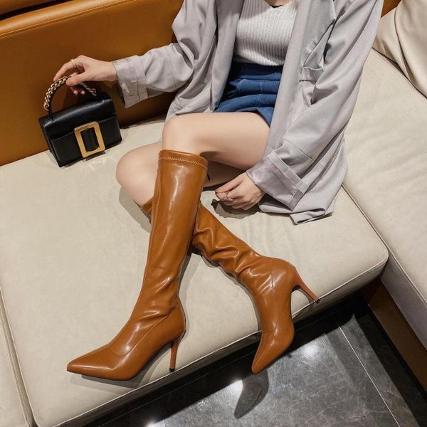boots 2021 arrivals women high knee fashion booties winter shoes pointed toe mid calf warm zip female ladies long, Black
boots 2021 arrivals women high knee fashion booties winter shoes pointed toe mid calf warm zip female ladies long, Black