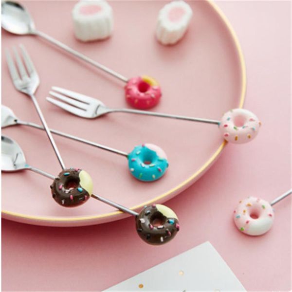 dinnerware sets 2pcs/set stainless donut fork spoon set cute girl mini creative tableware dessert coffee stirring home decor
dinnerware sets 2pcs/set stainless donut fork spoon set cute girl mini creative tableware dessert coffee stirring home decor