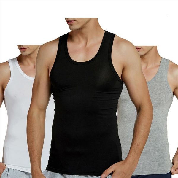 2 pcs lot tank men modal full stretch fitness cool summer gym vest male sleeveless slim casual undershirt pack, White;black
2 pcs lot tank men modal full stretch fitness cool summer gym vest male sleeveless slim casual undershirt pack, White;black