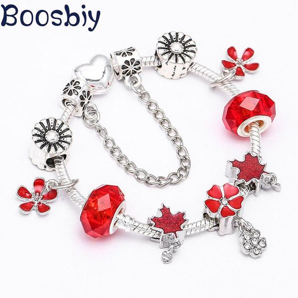 boosbiy red flower beads charm bracelets silver plated snake chain bracelet for women romantic jewelry gift, Golden;silver
boosbiy red flower beads charm bracelets silver plated snake chain bracelet for women romantic jewelry gift, Golden;silver