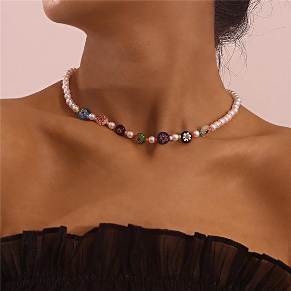 chokers 2021 vinatge pearl necklaces for women round resin flower choker statement necklace luxury female party accessories gift, Golden;silver
chokers 2021 vinatge pearl necklaces for women round resin flower choker statement necklace luxury female party accessories gift, Golden;silver