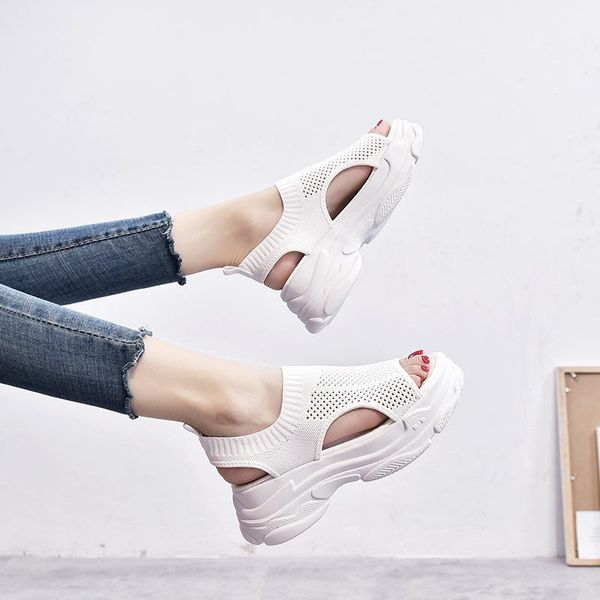 sandals summer mesh breathable women thick sole simple casual shoes open toe beach, Black
sandals summer mesh breathable women thick sole simple casual shoes open toe beach, Black