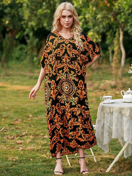 plus size dresses siskakia cotton summer seaside beach holiday casual floral midi dress women 2021 middle east arabic clothes, Black
plus size dresses siskakia cotton summer seaside beach holiday casual floral midi dress women 2021 middle east arabic clothes, Black