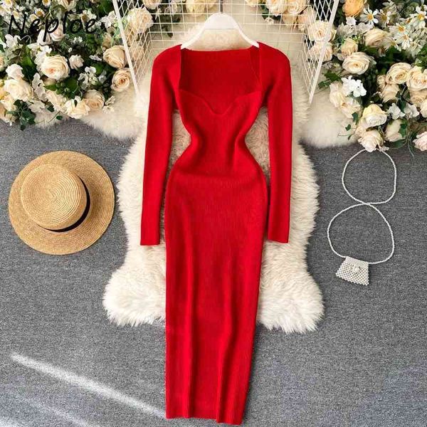 neploe ins slim fit bodycon women dress solid color elastic knitted a-line dresses autumn winter mid-length vestidos 1h625 210423, Black;gray
neploe ins slim fit bodycon women dress solid color elastic knitted a-line dresses autumn winter mid-length vestidos 1h625 210423, Black;gray