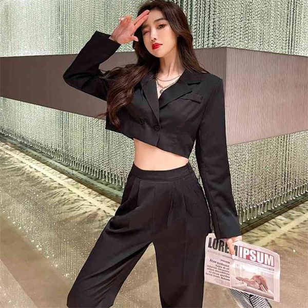 spring women two piece set fashion notched collar long sleeve short coat + high waist office ol pants suits 210519, White
spring women two piece set fashion notched collar long sleeve short coat + high waist office ol pants suits 210519, White