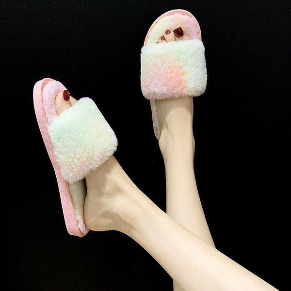 style plush slipper women's korean-style household cotton slippers rainbow a- line wool selling, Black
style plush slipper women's korean-style household cotton slippers rainbow a- line wool selling, Black