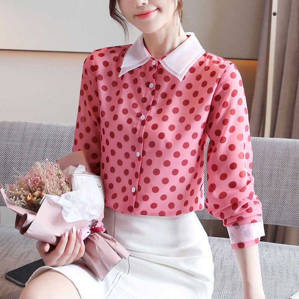 korean women shirts woman polka dot chiffon blouses office lady print plus size elegant basic 210531, White
korean women shirts woman polka dot chiffon blouses office lady print plus size elegant basic 210531, White