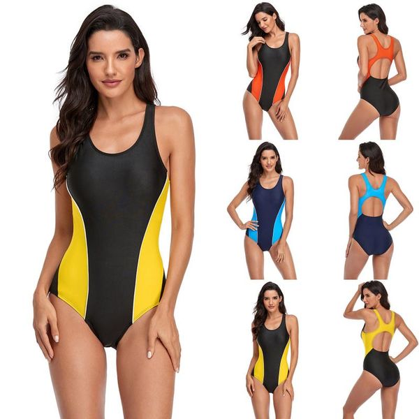 women's swimwear 2021 one piece swimsuit women solid color patchwork backless bathing suit monokini push up padded bra bikini, White;black
women's swimwear 2021 one piece swimsuit women solid color patchwork backless bathing suit monokini push up padded bra bikini, White;black