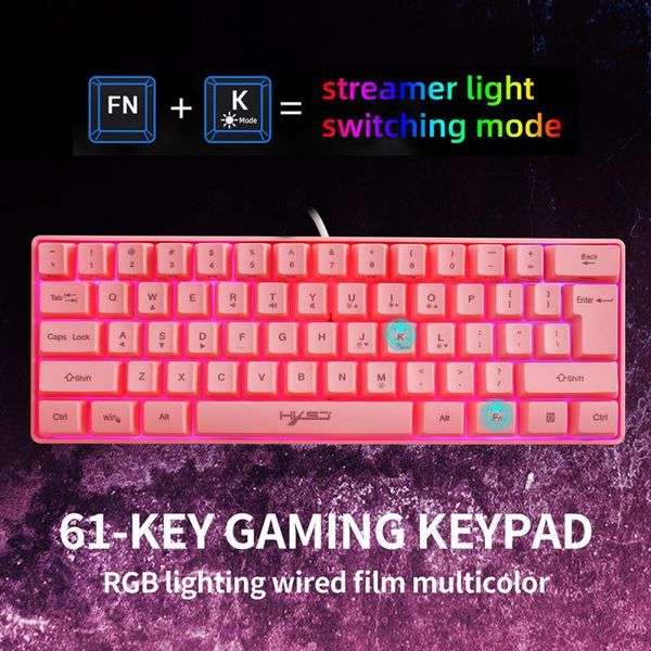 portable mini v700 gaming keyboard rgb lighting 61-key multiple shortcut key combinations programmable gamer keyboards
portable mini v700 gaming keyboard rgb lighting 61-key multiple shortcut key combinations programmable gamer keyboards