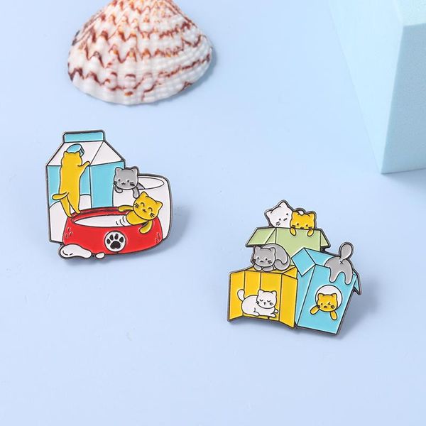 pins, brooches cat in box enamel pins cartoon kitties cute custom brooch lapel pin badges backpack creative gift friends jewelry accessories, Gray
pins, brooches cat in box enamel pins cartoon kitties cute custom brooch lapel pin badges backpack creative gift friends jewelry accessories, Gray