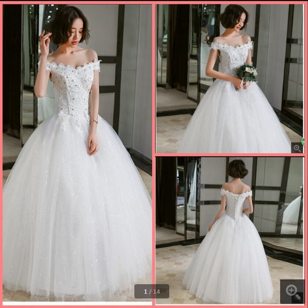 real picture white tulle ball gown wedding dresses vintage off the shoulder v neck lace appliques beaded crystals bride dress princess puffy
real picture white tulle ball gown wedding dresses vintage off the shoulder v neck lace appliques beaded crystals bride dress princess puffy