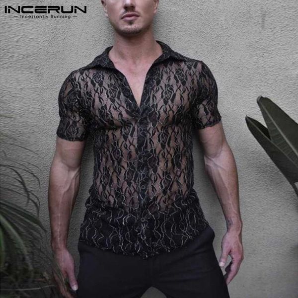 men's casual shirts fashion men shirt mesh transparent 2021 streetwear lapel short sleeve party nightclub clothing camisas s-5xl inceru, White;black
men's casual shirts fashion men shirt mesh transparent 2021 streetwear lapel short sleeve party nightclub clothing camisas s-5xl inceru, White;black