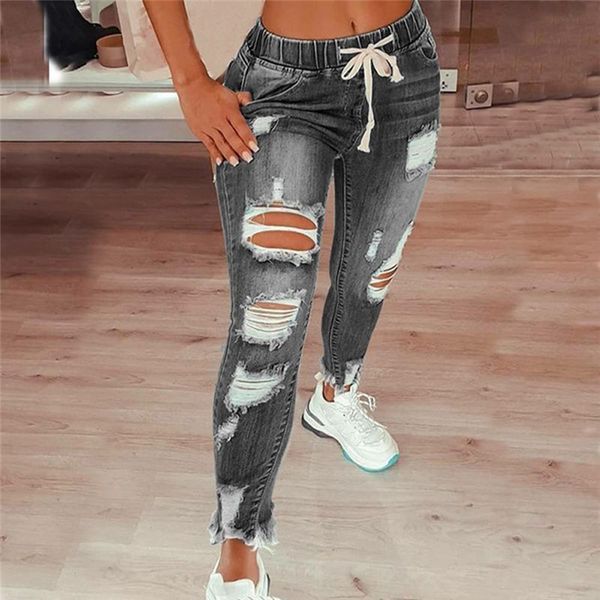 2011women dstring denim jeans 2021 new fashion ripped hole stretch ladies jean pants casual plus size pencil pants trousers, Blue
2011women dstring denim jeans 2021 new fashion ripped hole stretch ladies jean pants casual plus size pencil pants trousers, Blue