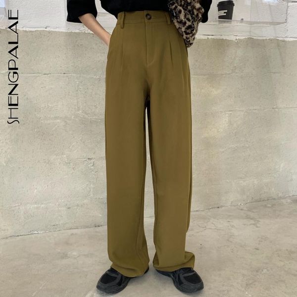 women's pants & capris shengpalae 2021 fashion office ladies loose slimming casual straight high waist solid color button suit za3877, Black;white
women's pants & capris shengpalae 2021 fashion office ladies loose slimming casual straight high waist solid color button suit za3877, Black;white