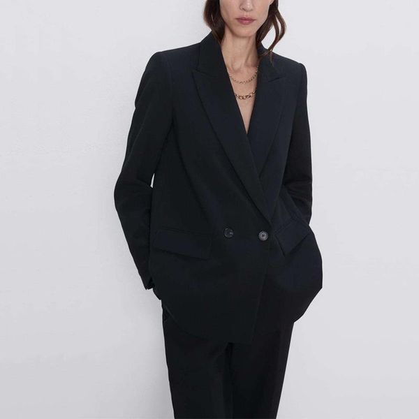 women's suits & blazers autumn and winter women's blazer casual solid color double-breasted poet decorative coat, White;black
women's suits & blazers autumn and winter women's blazer casual solid color double-breasted poet decorative coat, White;black